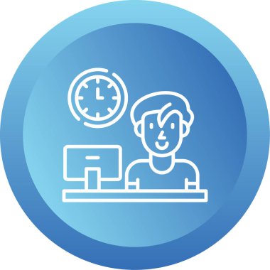 Sıkı Çalışma simgesi, vektör illüstrasyonu