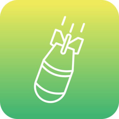 Hava bombası. Web simgesi basit illüstrasyon