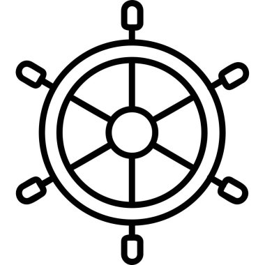 Dümen Simgesi Basit Vektör İllüstrasyonu