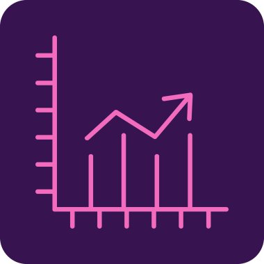 Büyüme grafiği Web simgesi basit illüstrasyon