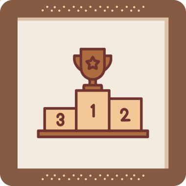 Kazanan kupa ikonu. özet çizimi 