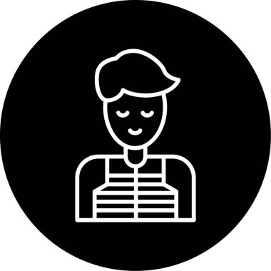 avatar male icon, vector illustration 