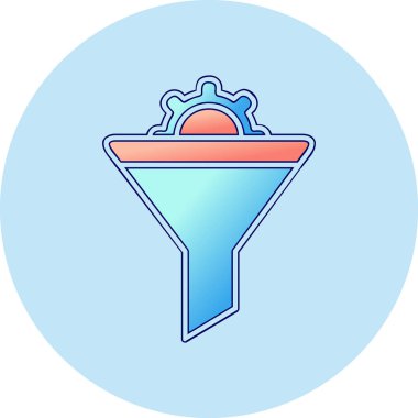 Vektör illüstrasyon Huni ağ simgesi 