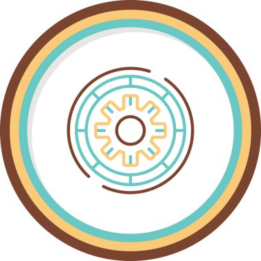 Görev yerine getirilen simge vektör illüstrasyonu         