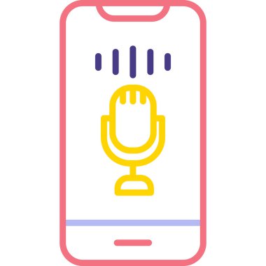 ses kontrolü, mikrofon web simgesi, basit vektör illüstrasyonu 