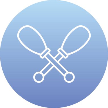 Kürek simgesinin vektör illüstrasyonu