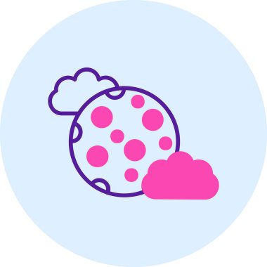 Dolunay simgesi, vektör illüstrasyonu