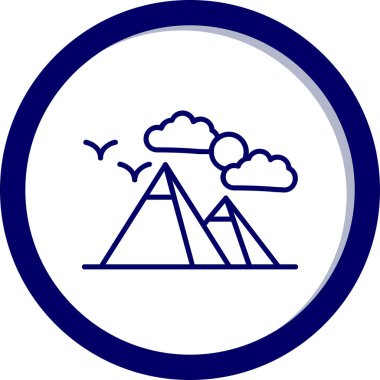 Piramitler. Web simgesi basit illüstrasyon