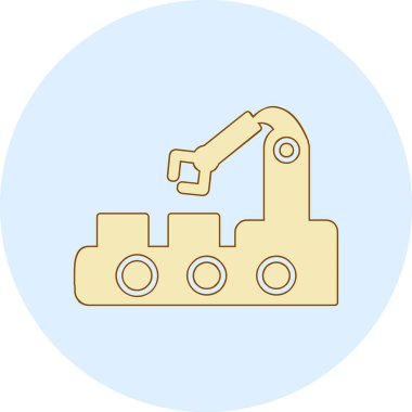 Otomasyon web simgesi, vektör illüstrasyonu