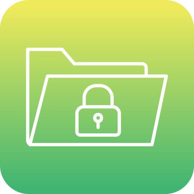 Güvenli Veri Web simgesi vektör illüstrasyonu 