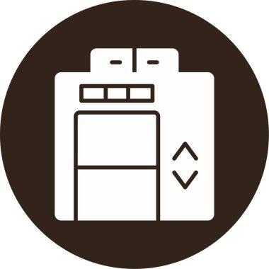 Asansör web simgesi, vektör illüstrasyonu