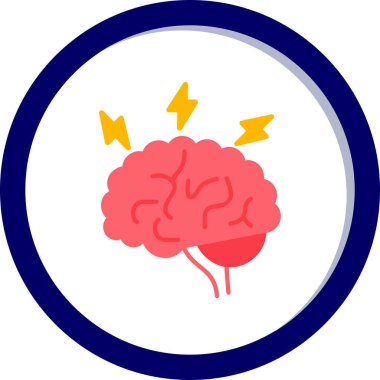 Beyin fırtınası web simgesi, vektör illüstrasyonu 