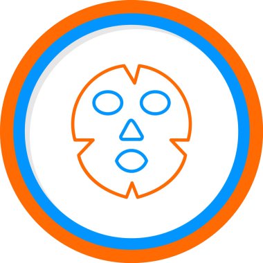 Yüz maskesi web simgesi, vektör illüstrasyonu