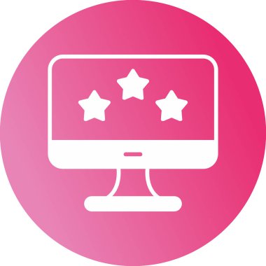 Dijital pazarlama, derecelendirme. Web simgesi basit illüstrasyon