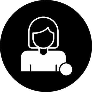 Kadın. Web simgesi basit tasarım 
