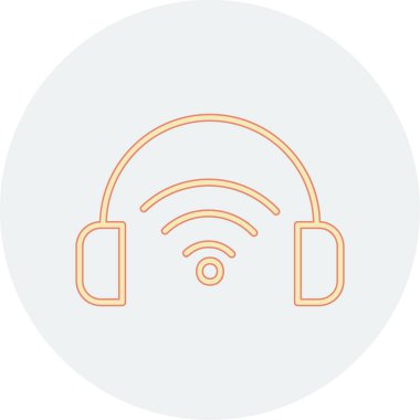 Çevrimiçi Podcast ikon vektör çizimi