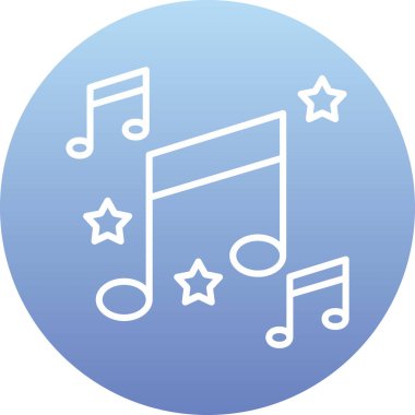 müzik notlar simgesini, vektör çizim