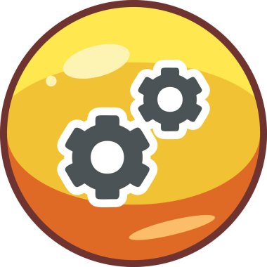 Vitesli ayar simgesi, vektör illüstrasyonu basit tasarım