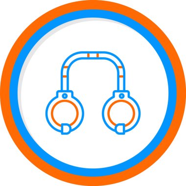 kelepçe ikon vektör illüstrasyonu