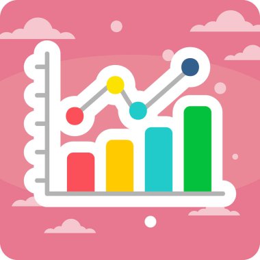 bar çizelgesi simgesi, vektör illüstrasyonu 