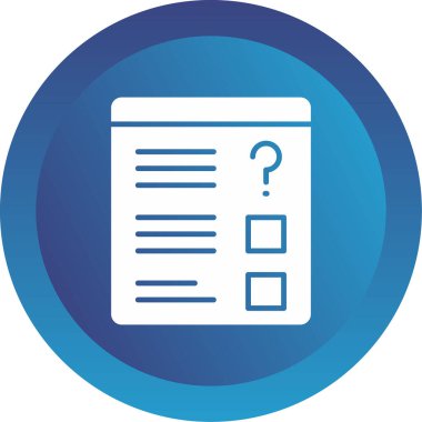 Quiz web simgesi vektör illüstrasyonu
