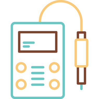 Biyoloji ph metre simgesi, vektör illüstrasyonu 