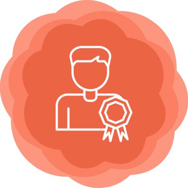 En İyi Çalışan simgesi vektör illüstrasyonu 