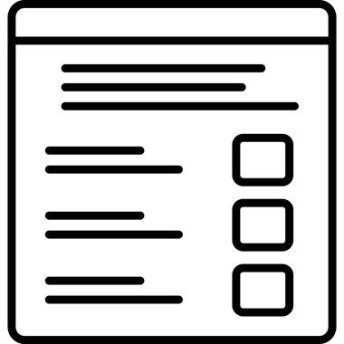 Quiz web simgesi vektör illüstrasyonu