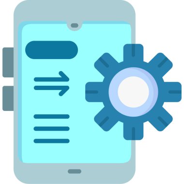 Mobil Ayarlar ikon vektör çizimi