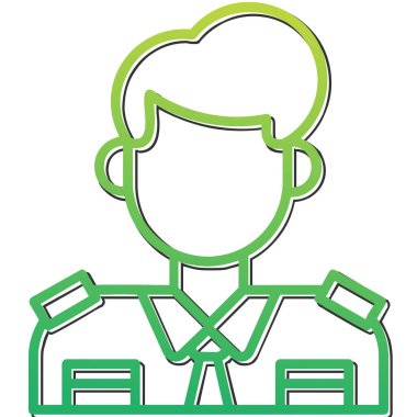  Gümrük Temsilcisi simgesi, vektör illüstrasyonu basit tasarım