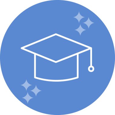 mezuniyet şapkası, web simgesi basit illüstrasyon