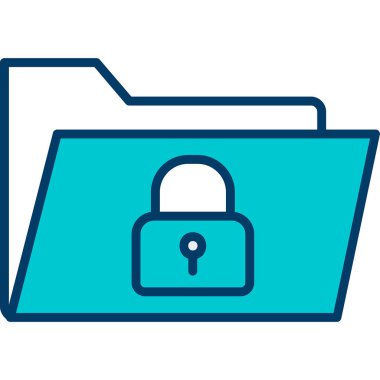 Güvenli Veri Web simgesi vektör illüstrasyonu 