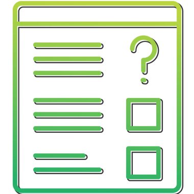 Quiz web simgesi vektör illüstrasyonu