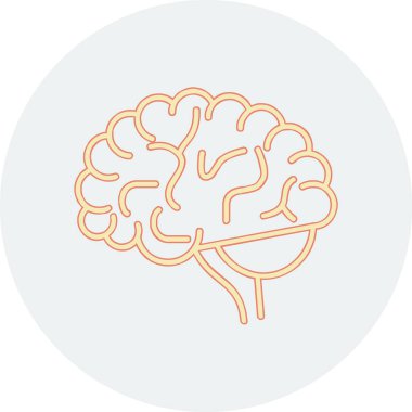 Beyin. Web simgesi basit illüstrasyon 