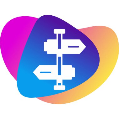 Bir sokak işaretinin vektör illüstrasyonu