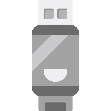 USB Çubuk Kalem Sürücüsü Simgesi, Vektör İllüstrasyonu 