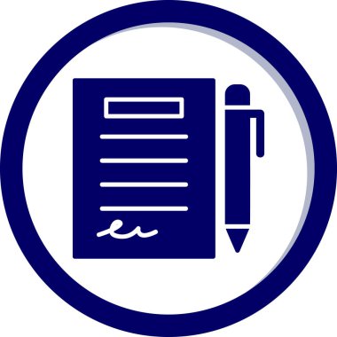 Kalem simgesi çizimi olan planlayıcı