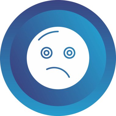 üzgün emoji simgesi, basit tasarım illüstrasyonu 