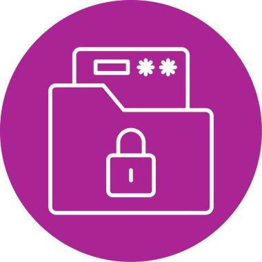 kilit düz simge vektör çizim