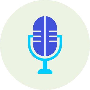 Retro mikrofonun vektör illüstrasyonu