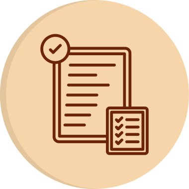 Onay listesi düz simgesi 