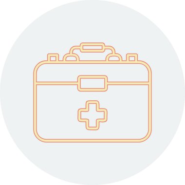 İlk Yardım Kit web simgesi, vektör illüstrasyonu 