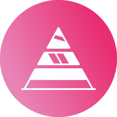 Piramit Grafik simgesi, vektör illüstrasyonu basit tasarım
