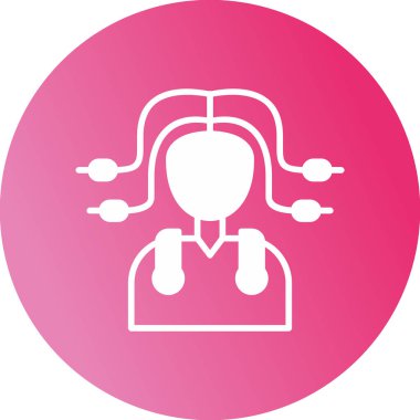 Medusa simgesi, vektör illüstrasyonu basit tasarım