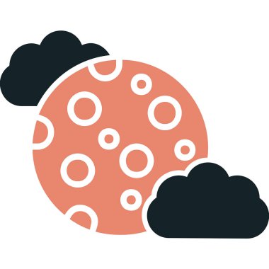 Dolunay simgesi, vektör illüstrasyonu