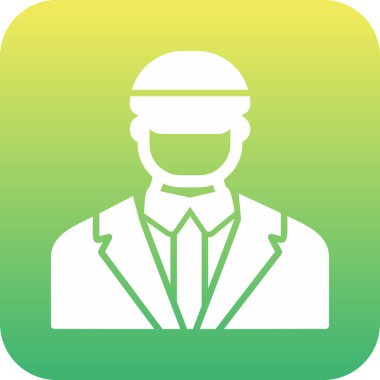 Güvenlik subayı simgesi, vektör illüstrasyonu basit tasarım