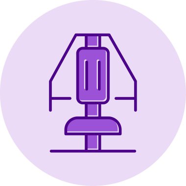 Chest Press makine simgesinin vektör illüstrasyonu