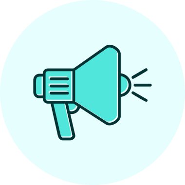 megafon web simgesi, vektör çizim 