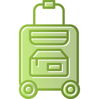 Bagaj web simgesi, vektör çizim 