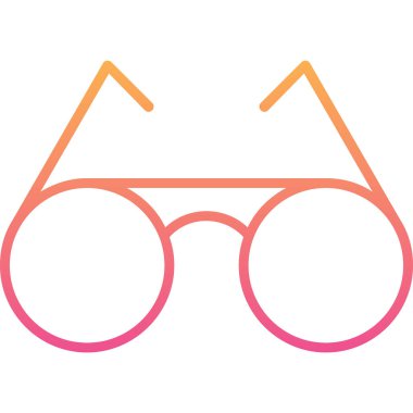 Gözlük. Web simgesi basit illüstrasyon